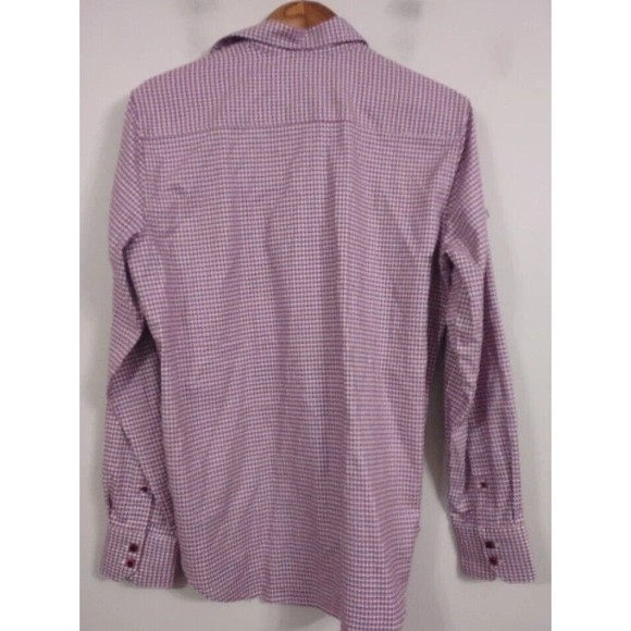 Robert Graham Red white Checked Long Sleeve Button Up shirt size Large - Picture 2 of 8